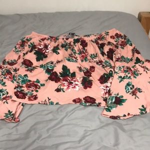 Floral off the shoulder top
